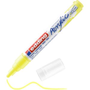 Edding Acrylstifte 5100 Acrylic, medium, neongelb, Rundspitze 2-3mm, wasserfest