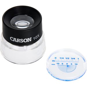 Carson-Optical Lupe LL-20 LumiLoupe, 10x Vergrößerung, Juwelierlupe, Ø 50mm