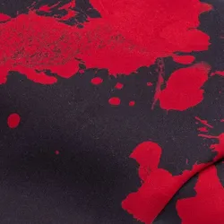 Gabardine "Blut", schwarz/rot