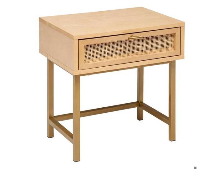 Tables de chevet  Rayo  en métal & bouleau 1 tiroir H50cm - Atmosphera Créateur d'intérieur