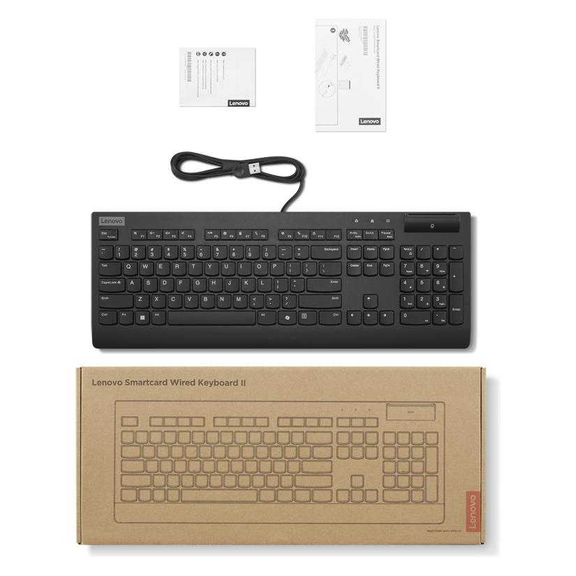 Lenovo Smartcard Wired keyboard II-German (DE, Kabelgebunden) (4Y41R64701)