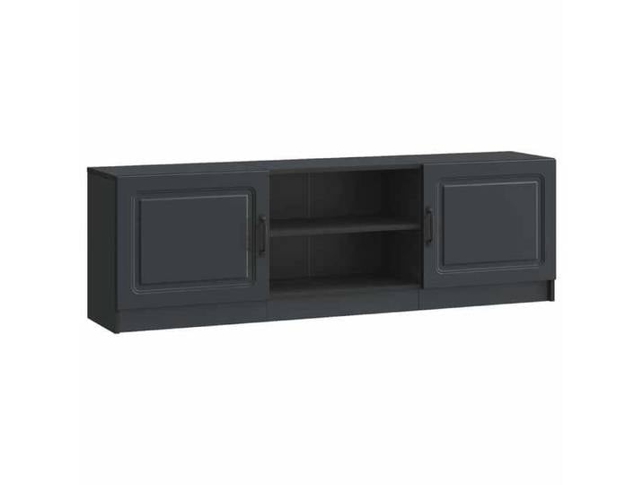 Meuble - Armoire TV - Noir - Meuble TV Noir 150x31x47 cm Bois d'ingénierie_27177