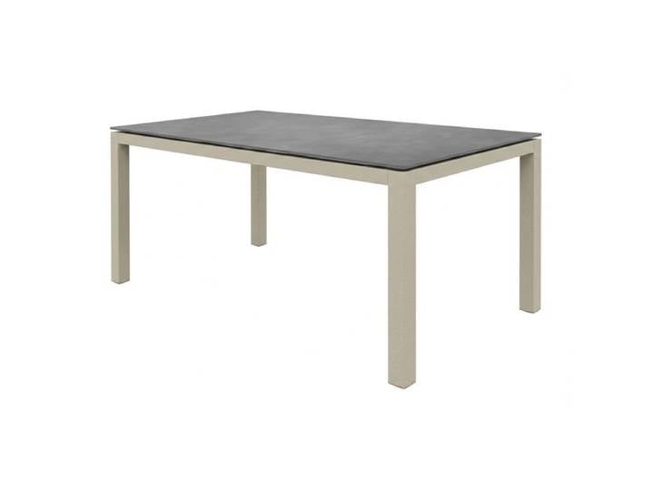 Zebra Alus Gartentisch 160x90cm Aluminium/HPL Dunkelgrau Taupe
