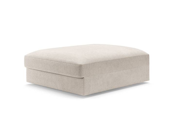 Repose-pieds capitonné grand Beige/Cachemire Tissu Palila Moderne