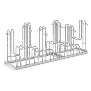 WSM Fahrradständer 4160, Bodenmontage / freistehend, Einstellparker, beidseitig, Breite 175cm, für 10 Fahrräder