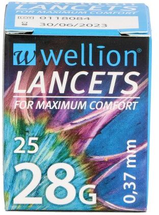 Wellion Lanzetten 28 G 0,37 mm 25stk