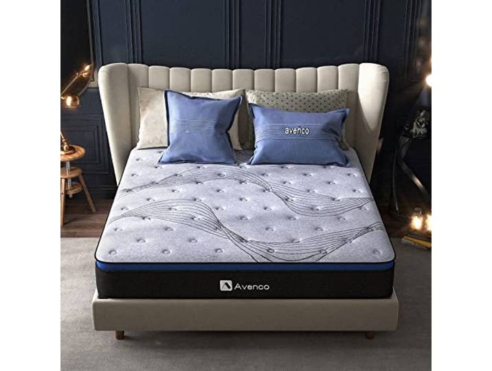 Avenco Matratze 150x200 H3, 3 Zonen Federkernmatratze mit Temperatur-reguliert Gel Memory Schaum, Öko-Tex & Certi-PUR US Zertifiziert, Taschenfederkernmatratze 20cm