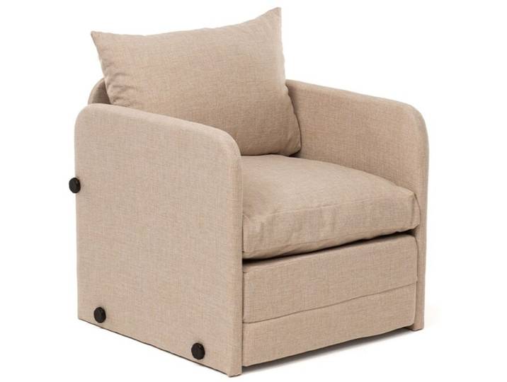 Bettsofa Saga Beige Leinenstoff B 68 T 66 cm - Bettsofa