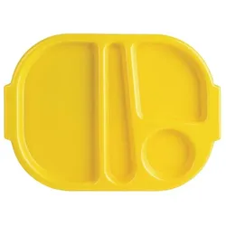 Olympia Kristallon Tabletts mit Fächern 32,2x23,6cm gelb