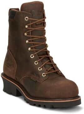 "Chippewa Boot Valdor 8"" WP 400G Comp Toe - Mens 9 Brown Boot E2"