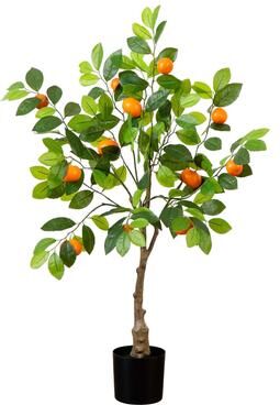 Nearly Natural 3' Artificial Tangerine Tree - Green