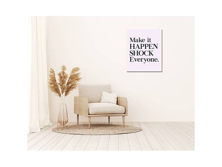 Bild Make it happen Metal: Aku-Dibond Multicolor 50 x 60cm
