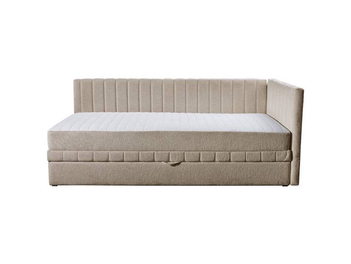 Mid.you Schlafsofa Roma, Hellbraun, Kunststoff, 3-Sitzer, 212x83x99 cm, Armteil rechts, Wohnzimmer, Sofas & Couches, Schlafsofas, Schlafsofas mit Bettkasten