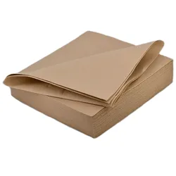 Ava 25 Papierservietten 40x40cm Stoffähnliche Tischservietten Einwegservietten Hellbraun