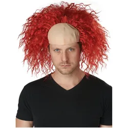 Metamorph Rote Clownsperücke mit Stirnglatze
