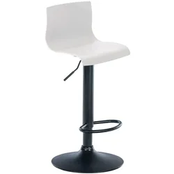 CLP Barhocker Hoover B   Farbe: weiß, Material Gestell: Metall matt schwarz