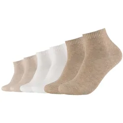 6er Pack s.Oliver Originals Baumwolle Quarter Socken 8200 - nature melange 43-46