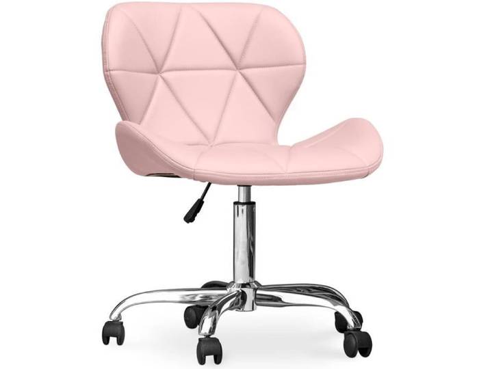 Chaise de bureau rembourrée PU - Winka Rose