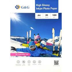 G&G Fotopapier 20 Blatt DIN A4 hochglänzend 180g/m² - die preiswerte Alternative! 180GSM-A4-20