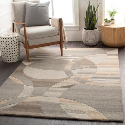 Livabliss Mayflower Handmade Modern Circles Wool Area Rug