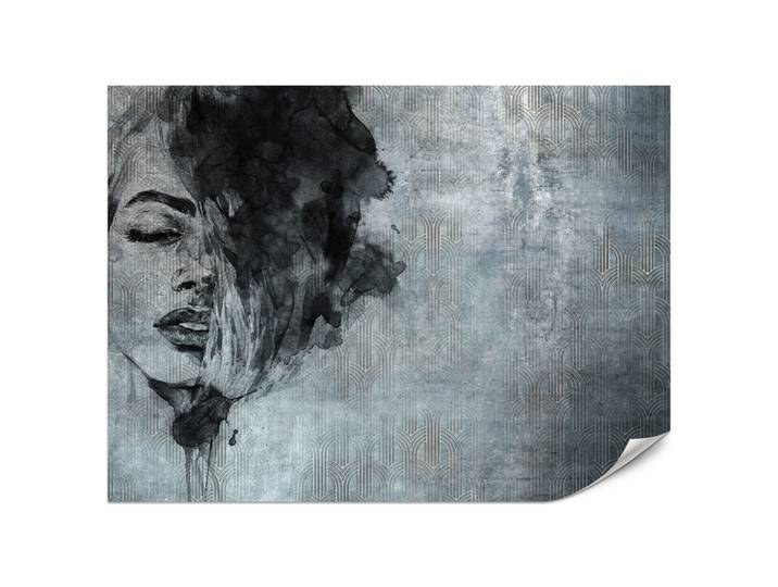 FOTOTAPETE für Wohnzimmer Abstrakte Beton Ornament Frau Porträt 200x140