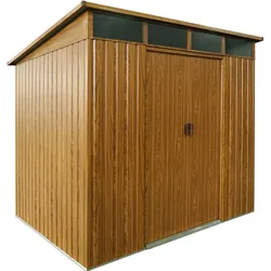 Pergart Metallgerätehaus Lübeck II 86 - 89 224 x 181 cm (Modell 86) Holzoptik