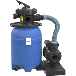 Wiltec, Pool Filter + Pool Pumpe, Sandfilteranlage 250W 14l Filtertank 10000l/h Pool Pumpe Filterpumpe