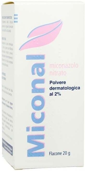 MORGAN Srl Miconal Polvere Dermatologica al 2% per Infezioni Pelle e Unghie da Dermatofiti e Candida 20g