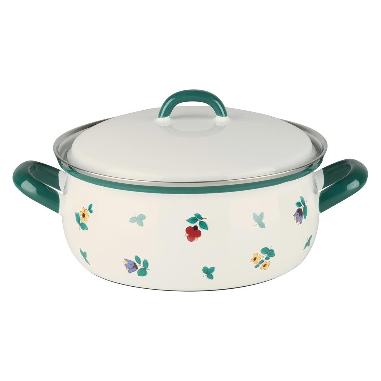 Riess Kasserolle m.Deckel 18cm,1.5L (Stielkasserolle, Emaille, 18 x 14.40 cm) (21894685)