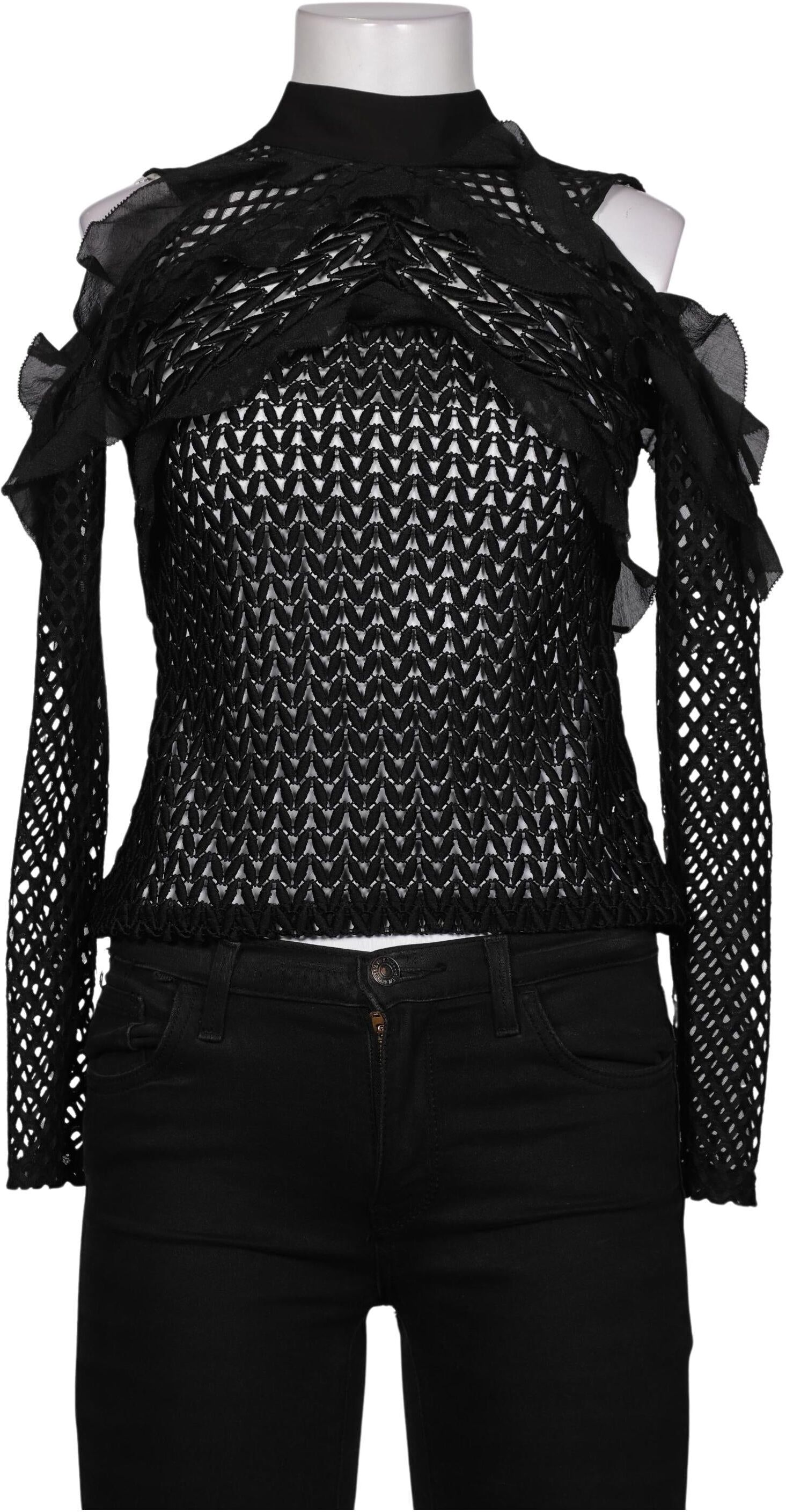 self-portrait Damen Bluse, Schwarz, Gr. XS (UK 6), Synthetik / Elasthan - Second Hand