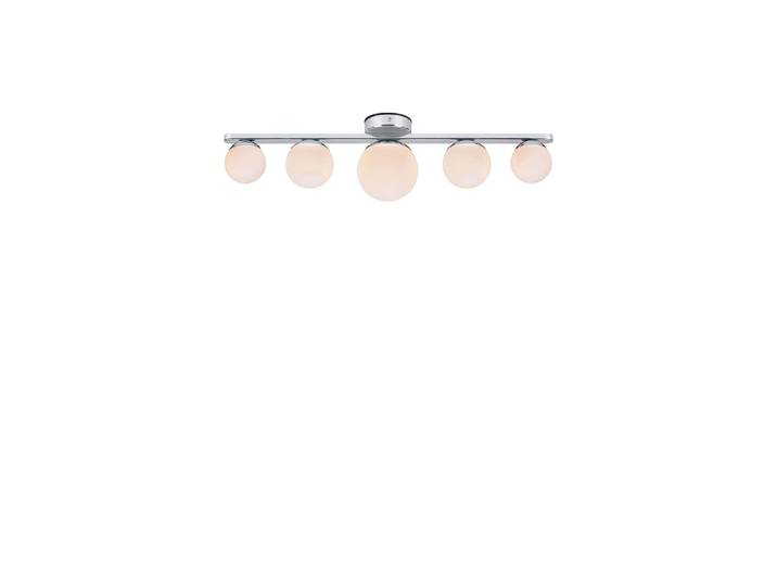 Plafonnier 5xG9 chrome et blanc