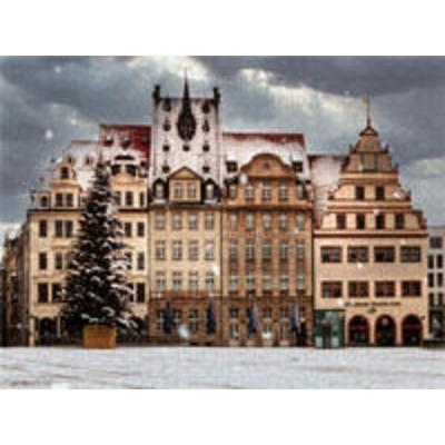 CALVENDO Puzzle Marktplatz Leipzig bei Schnee. 1000 Teile Lege-Größe 640 x 480 cm Foto-Puzzle Bild von Dierk Gut