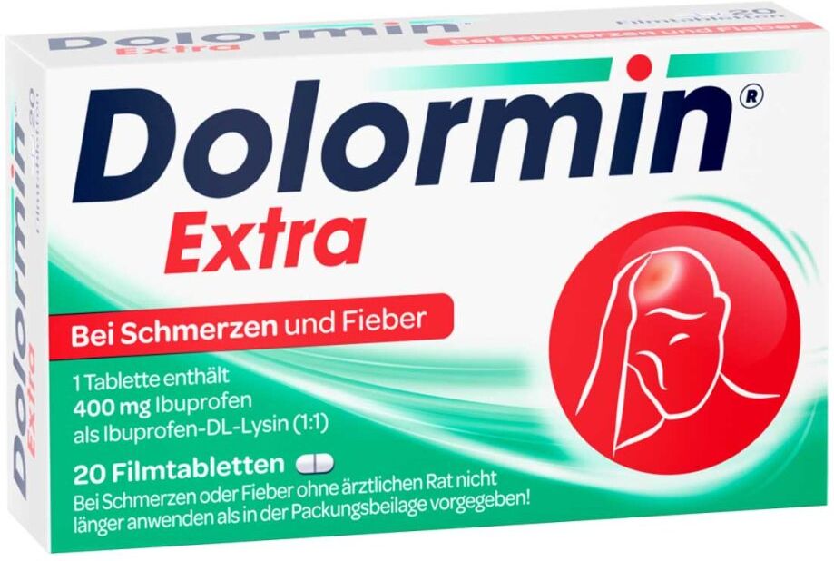 Dolormin Extra 400 mg Ibuprofen bei Schmerzen und Fieber 20stk