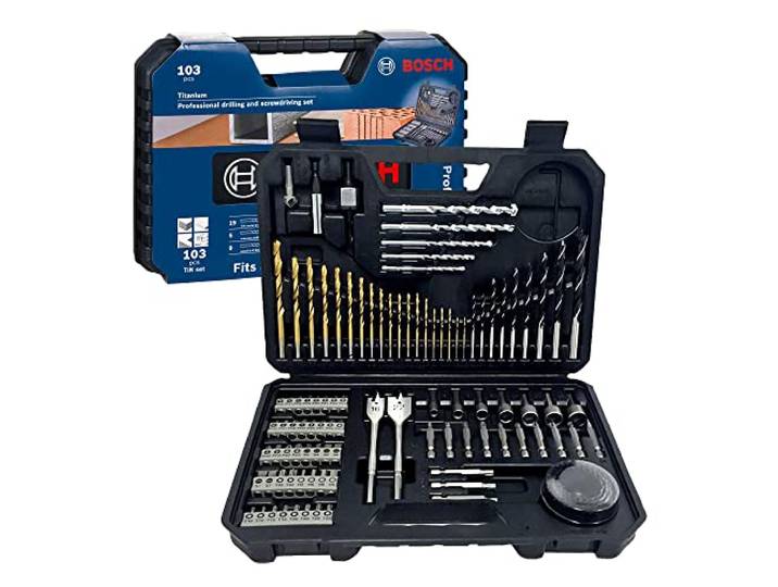 Bosch 2608594070 Gemengde accessoires set (103 stuks), 0 V, zwart