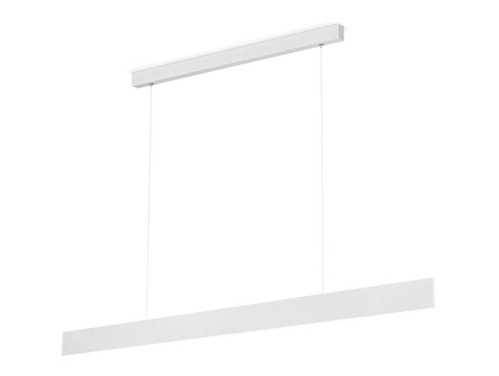 Pendellampe Gideon weiss Stahl B 3.6 cm - Lichtfarbe: Warmweiss