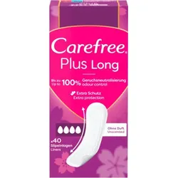 Carefree Slipeinlagen Plus Long ohne Duft für Slip, 40 St.
