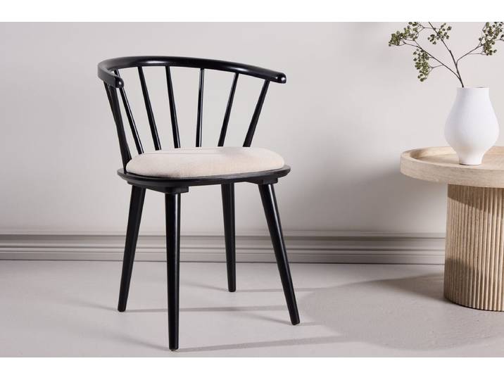 2er Set - Stuhl Ballado mit fest vernähtem Sitzkissen - Natur - Luxusbetten24