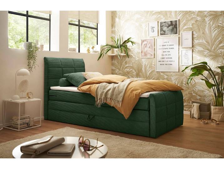 ED EXCITING DESIGN Boxspringbett Bolivia, harte Seite mit Kokosmatte, weiche Seite mit Filzabdeckung