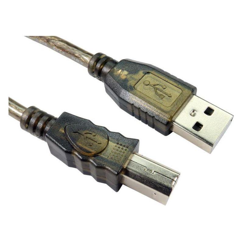 RS PRO USB-Kabel, USB A / USB B, 15m USB 2.0 Schwa (15 m, USB 2.0) (2206499)