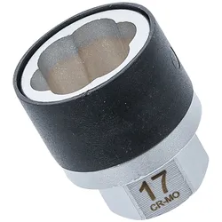 BGS 7510-17 Steckschlüsseleinsatz Spiralprofil Schraubenausdreher SW 17mm Antrieb 17mm