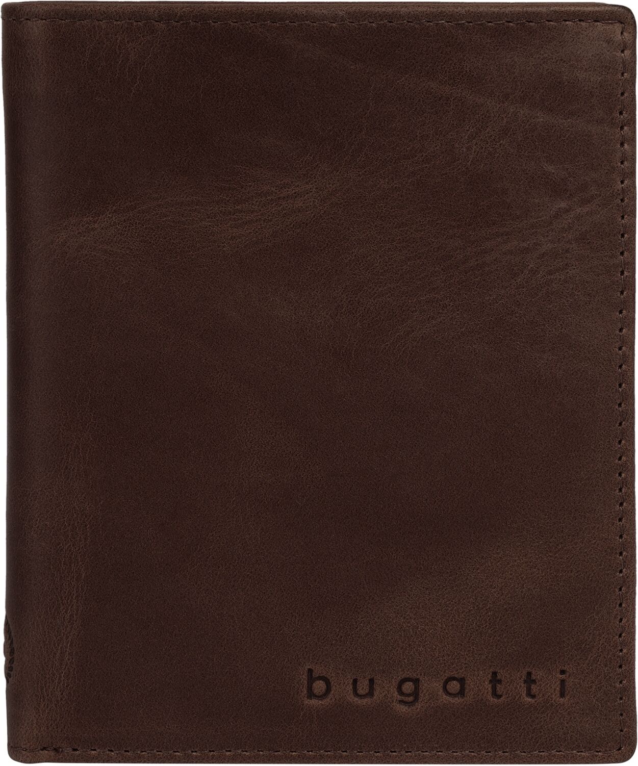 Geldbörse BUGATTI "BUGATTI Herren, Damen VOLO echt Leder", Herren, braun, Leder, leicht glänzend, unifarben, Kleinlederwaren Geldbörse, echt Leder braun Einheitsgröße