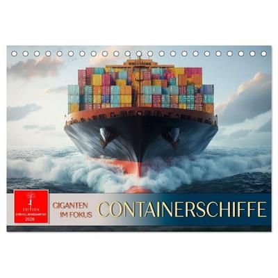 Containerschiffe - Giganten im Fokus (Tischkalender 2026 DIN A5 quer), CALVENDO Monatskalender