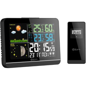 Miraval Wetterstation 4-MV6162, Funk, digital, mit Außensensor, Wettervorhersage, Farbdisplay & 4 Messwerten