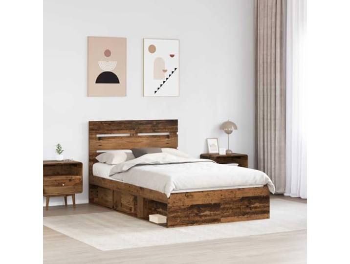 SKTQYQO Bettgestell Kiefer massiv 120 x 190 cm Minimalistisches Design, Basis aus Naturholz, einfache Montage, Doppelzimmer