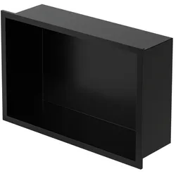 DUSCHNISCHE Schwarz 20/30 cm mit Rahmen