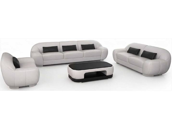 Xlmoebel Polstergarnitur Modernes Sofa Set Weiß Wohnzimmer Garnitur 3+2+1 Sitzer Luxus Design, (Sofa Set, 4-tlg., 3-2-1), Luxus Design, Modern, Einfarbig