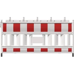 Schake Absperrschrankengitter retroreflektierend Folie Typ RA1/A HDPE L.2100mm