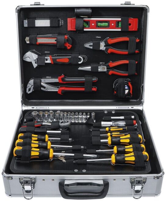 Jeu d’outils dans malette aluminium 129 pièces BGS Do it yourself (2204)