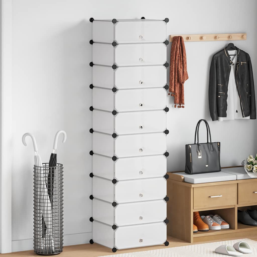 vidaXL Armoire à chaussures avec 10 compartiments Blanc