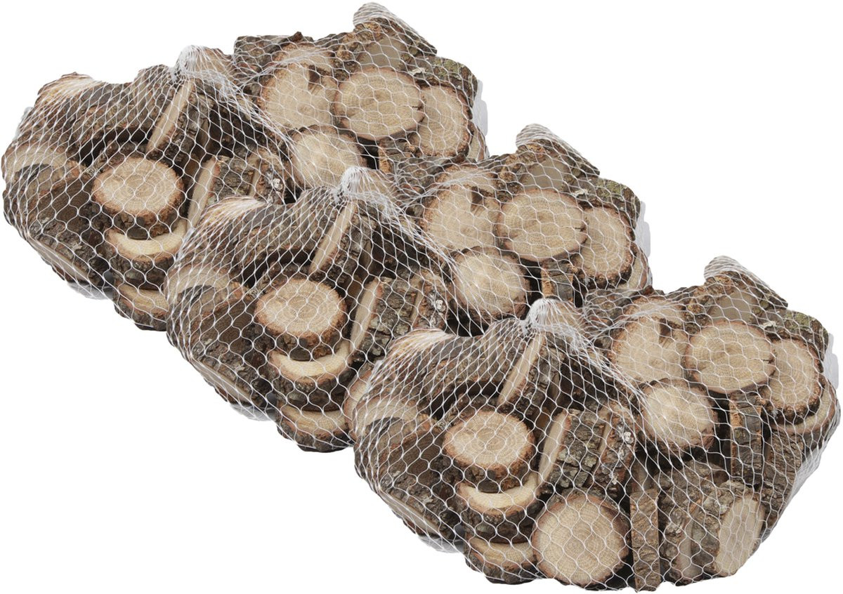 Othmar Decorations Decoratie boomschijven - 500 g - 3 stuks - Hout